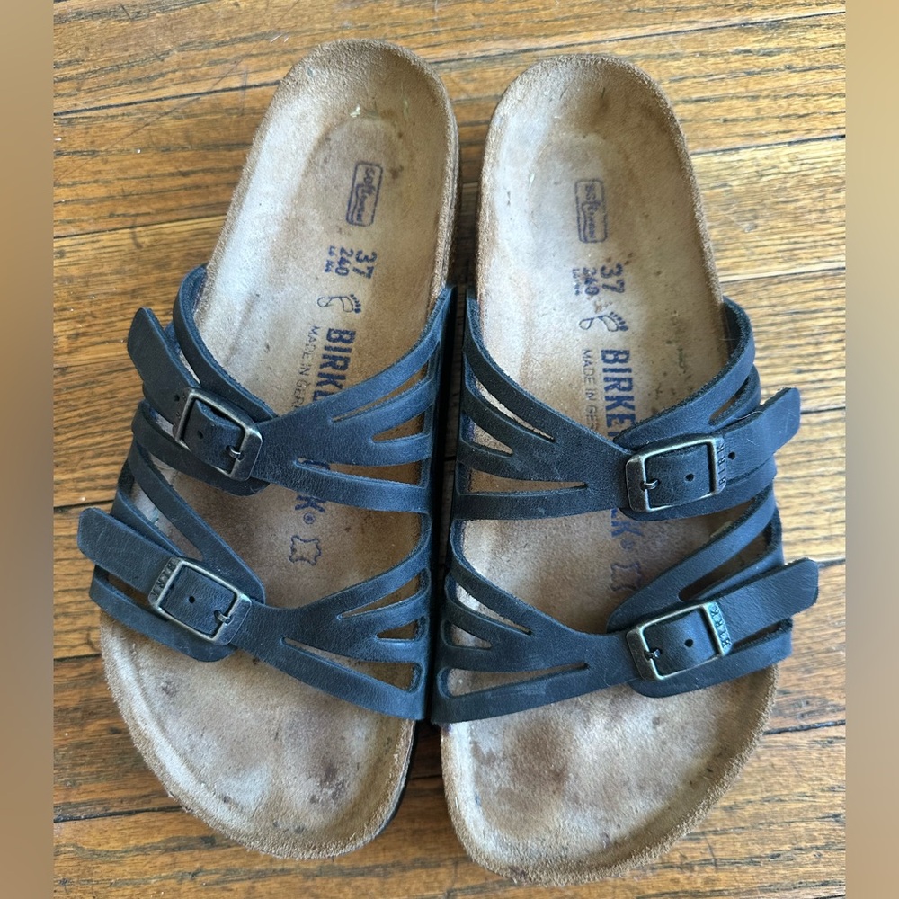 Birkenstock Black Multi-Strap Sandals 37